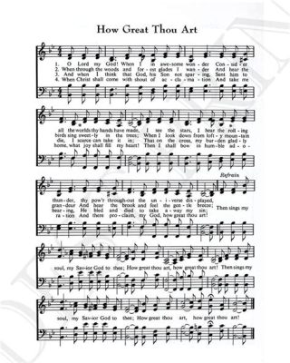 sheet music how great thou art the power of words in literature